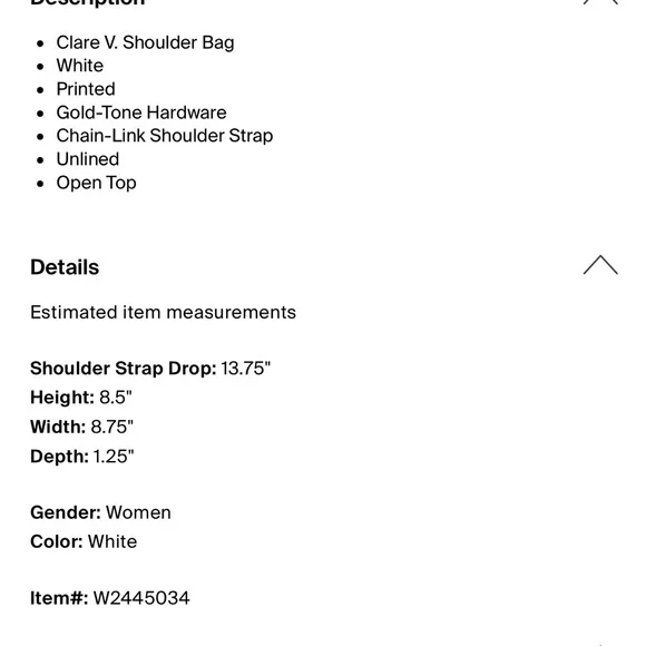 Clare V. Off white woven shoulder bag with strap. Summer 2023 - Picture 5 of 5